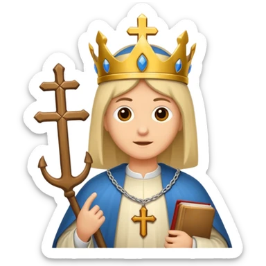 pretre catholique du moyen age sticker