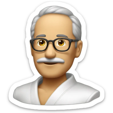 Sensei calvo fumando habano sticker