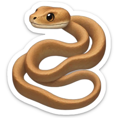 Brown snake sticker