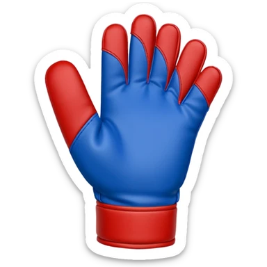  #1 glove first finger up arm   in blue (#00A3E0) and red (#F9423A)  sticker