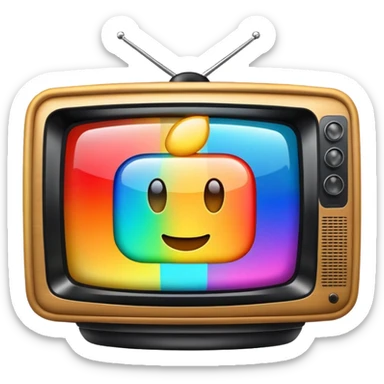 TV inside a TV inside a TV inside a TV inside a TV inside the TV inside the TV sticker