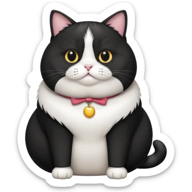 Fat tuxedo cat sticker