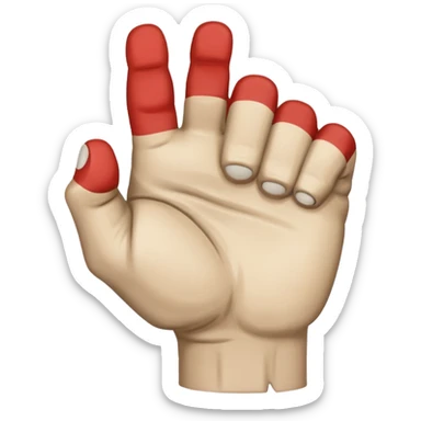 back of veiny fist rearview sticker