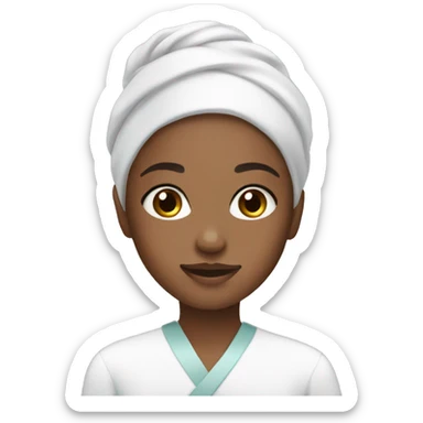 Girl doing skin care sticker