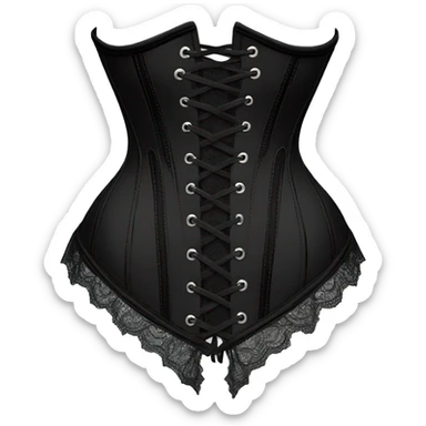 lace corset black sticker