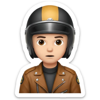 a motorcyclist lying on the ground who has just fallen sticker