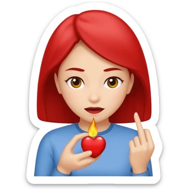 Uma mão apertando um botão escrito perigo sticker