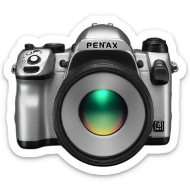 silver pentax K-1 with silver lens sticker