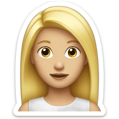 blond girl sticker