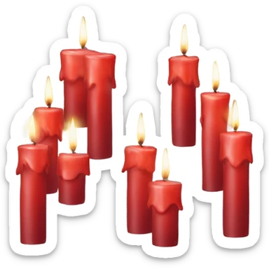 Red Christmas candles  Schwibbogen sticker