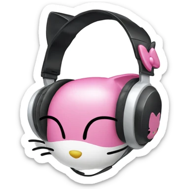 Hello kitty headphones sticker