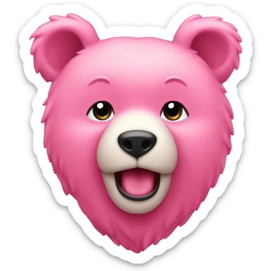 Ours avec coeur rose sticker