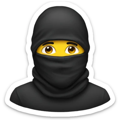 A man wearing a balaclava sticker