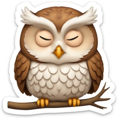 create a sleeping owl emoji sticker
