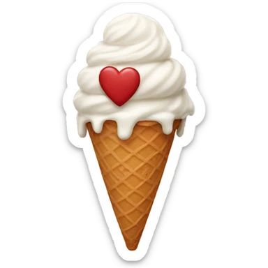 Ice cream heart  sticker