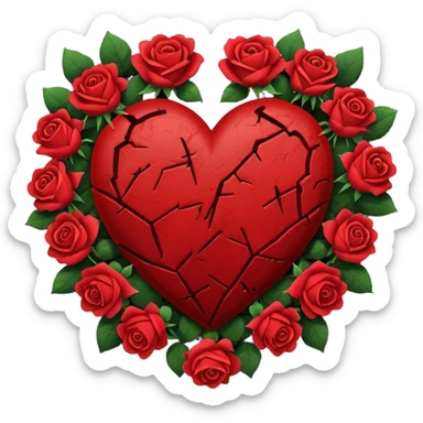 Put The 💔 Emoji And 🥀 Emoji Together In One Image sticker