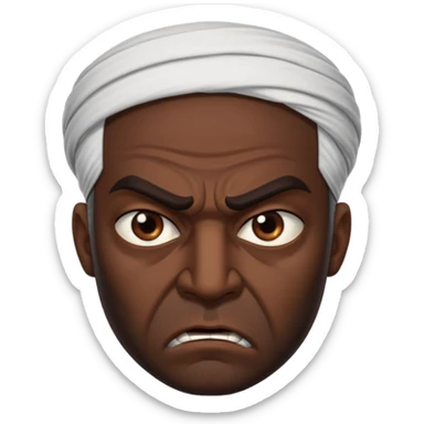 in profile, angry Iranian sticker