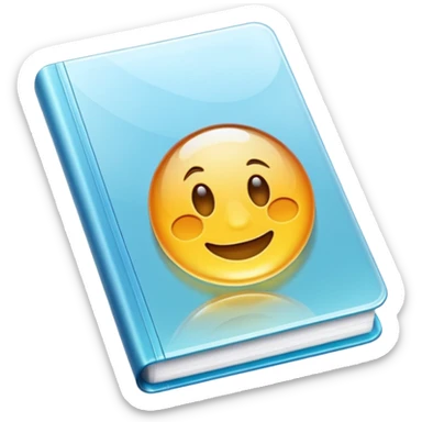 a diary, shiny glass style, translucent effect sticker