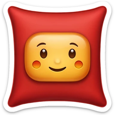 luxury red pillow sticker