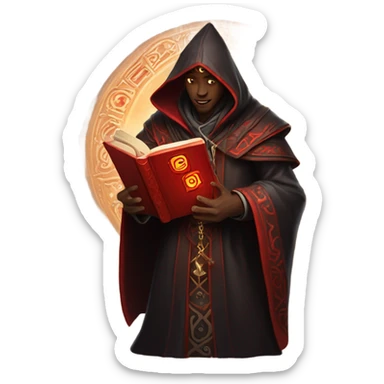 warlock book red sticker
