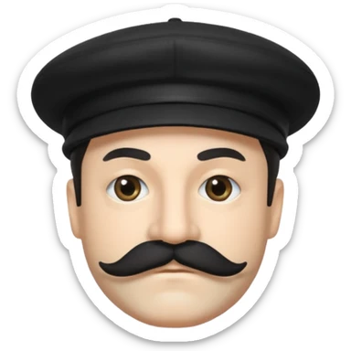 Claude Monet wear black berret hat sticker