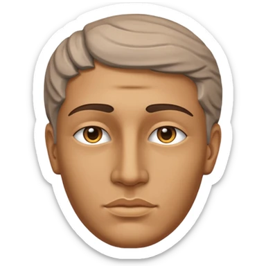 half face sculpture, part of the stone, david statue sticker