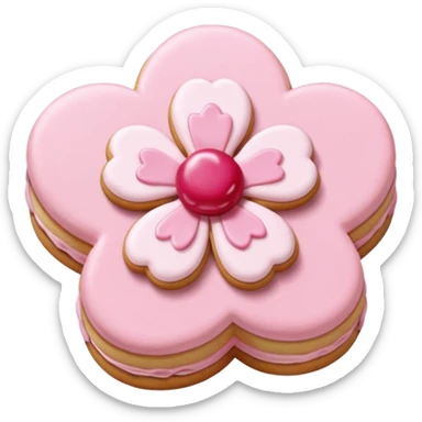 A Cherry blossom shaped cookie sticker