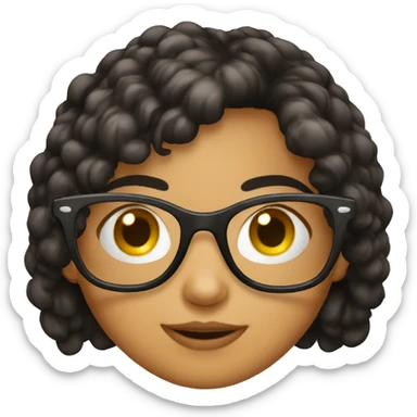 Latin crazy girl with glasses sticker