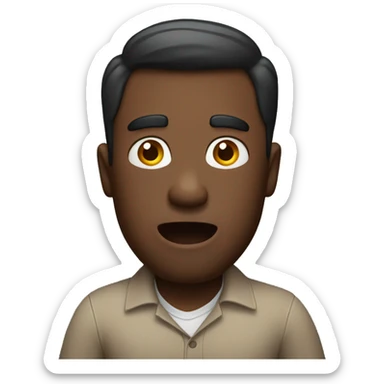 Surprised American Man with torso sticker