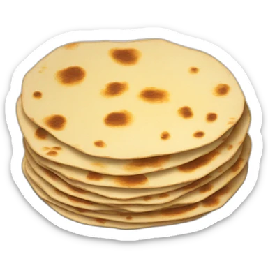 Small Stack of tortillas with some grill marks sticker