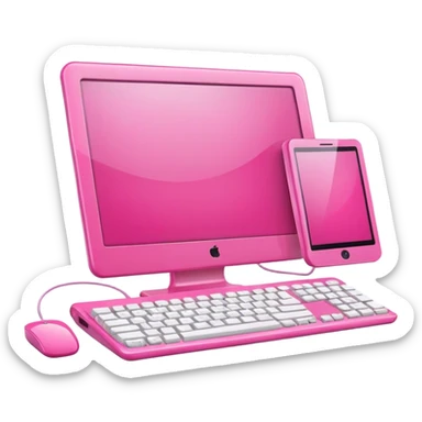 Pink computers  sticker