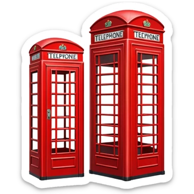 red telephone booth sticker