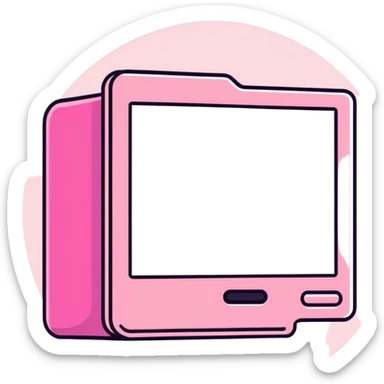 Pink Web browser on a computer sticker