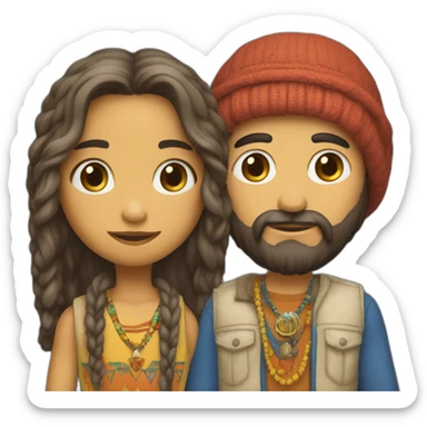 Hippie rubio y lapiz sticker