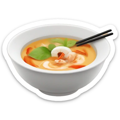 tom yam soup with coconut milk sticker
