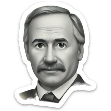 one banknote of 5000 rubles floating in the air sticker