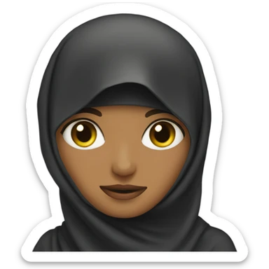 girl with a niqab sticker
