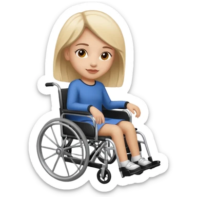 Girl sitting in a wheelchair  sticker