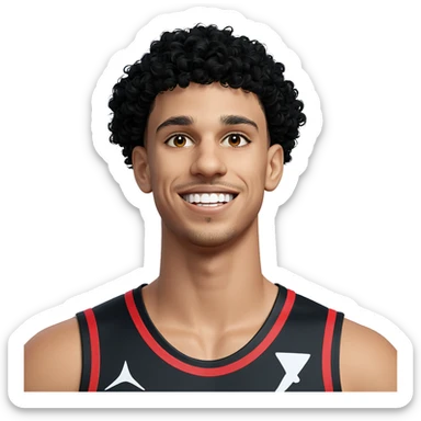 smiling boy in sportswear sticker