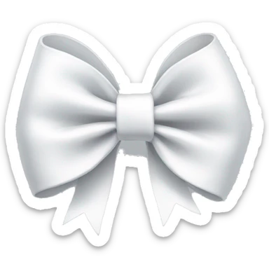 White bow sticker