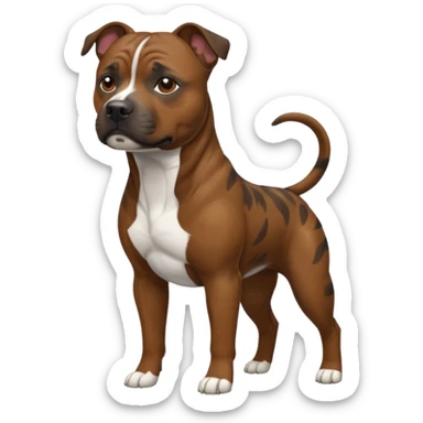 brindle staffy sticker
