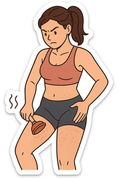 Donna combatte cellulite e ritenzione sticker