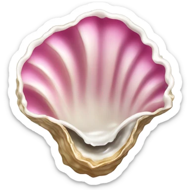 Pink opened oyster sticker