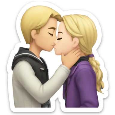 Rin kissing Bryn sticker