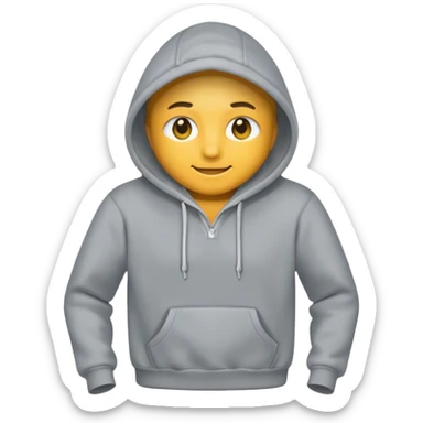 grey hoodie cloth sticker