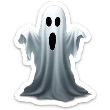 ghost in a dark hallway sticker