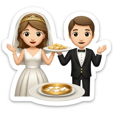greek wedding breaking plates sticker