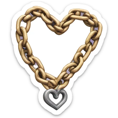 chain heart sticker