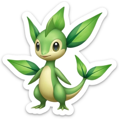 Larvitar-Celebi-Snivy-hybrid-fusion (full body) sticker