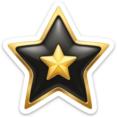 ★☆ - this shows full star and empty star  only with black outline with white colour inside but I want is first half black and second half empty sticker